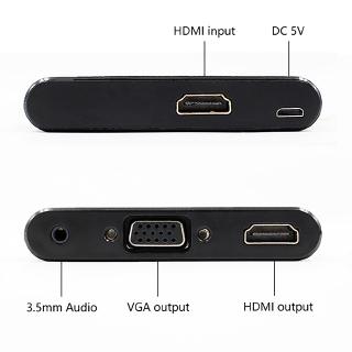 HDMI To HDMI VGA Converter Audio Female Display Port Cable Splitter Adapter For Computer Projector TV Monitor (6)