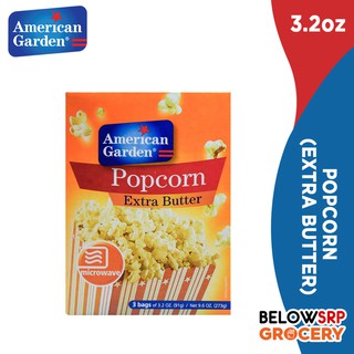 BelowSrp Grocery American Garden Popcorn (Extra Butter) - Microwaveable Popcorn 3 x 3.02oz