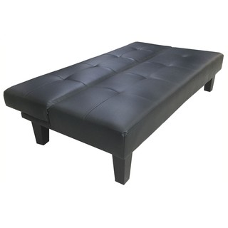 Everest Sofa Bed (Black Leather) (3)