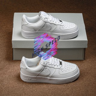 nike white shoe af1 men and women sneaker with air force 1 shoes box and Paper bag