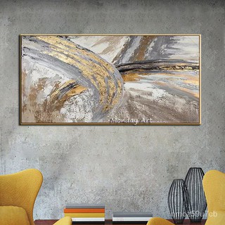 handmade Home decoration Modern abstract Gold oil painting handpainted canvas painting home decor w