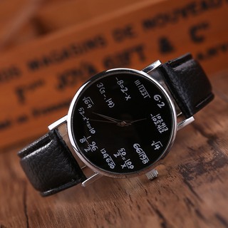 Women Simple Round Watches With Math Formula Equation SD