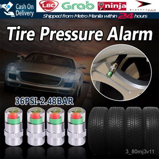 Fast delivery 2.4Bar 36PSI Car Auto Tire Pressure Alarm Monitor Valve Stem Caps Sensor Indicator Val