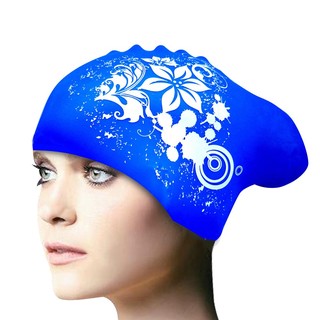 Silicone Swimming Cap Long Hair Waterproof Swim Hat girls