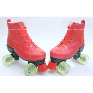Double-row roller skates for adult men and women four-wheel roller skates flash roller skating rink special skate shoes (4)