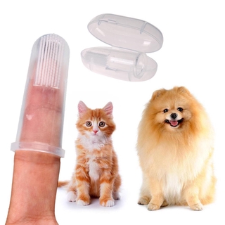 Pet Dog Cat Silicone Finger Toothbrush Oral Dental Cleaning Teeth