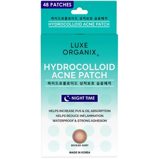 Luxe Organix Hydrocolloid Acne Patch Night Time 48s