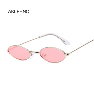Small Frame Black Shades Round Sunglasses Women Oval Brand Designer Vintage Fashion Pink Sun Glasses