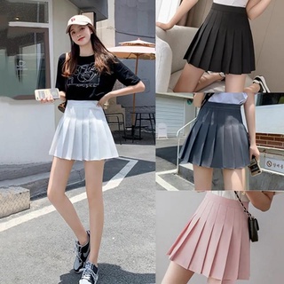 ✿۞Korean Fashion Womens High Waist Skirt Slim Pleated Skater Tennis School Skirt