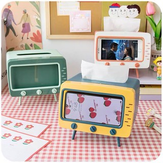 Creative Retro Multifunctional tissue box mobile phone holder TV watch stand