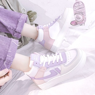 Purple High Top Shoes Sweet Girl Women Sneakers Ins All-match Student Sports Shoes