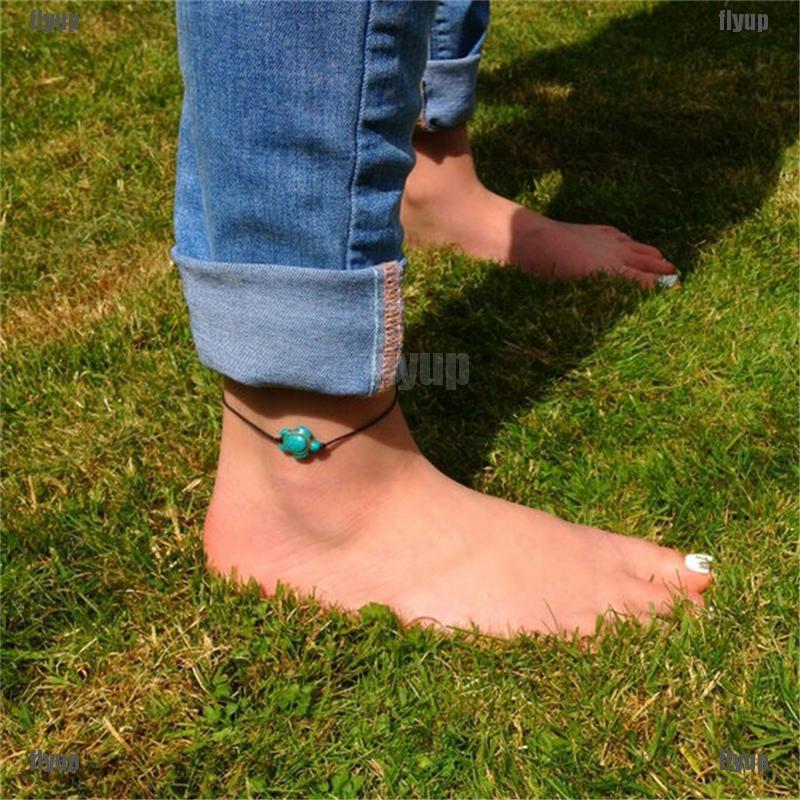 Women Turquoise Anklet Foot Beach Jewelry Factoryoutlet