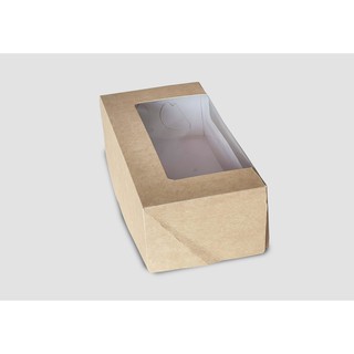 Stellar Loaf / Bread Box with Window (20 pcs) 4.5x8.5x3" Brown Kraft or White