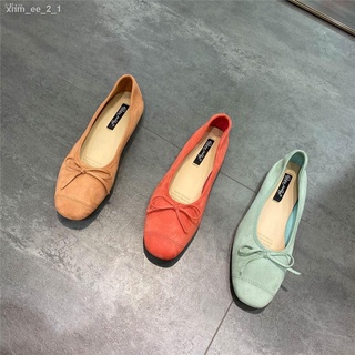 ❡﹉☢✽Flat beanie spring shoes women s shoes 2021 new spring square bow bow ballet spring and autumn a