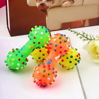 Pet Chew Toy Soft Rubber Bone Squeaky Toy for Puppy Dog Cat