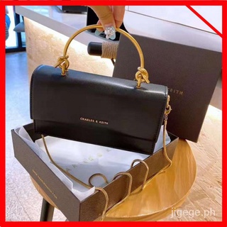 Charles and Keith New CK6-10840136 Metal Handle Long Purse Handbag Thin Chain Shoulder Bag#China Spot# 1hBX