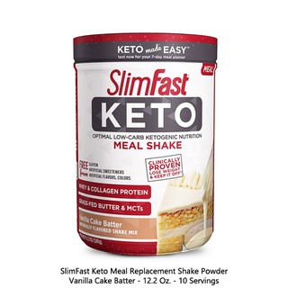 Slimfast Keto Meal Replacement Shake Powder ( Vanilla Cake Batter | Fudge Brownie Batter )
