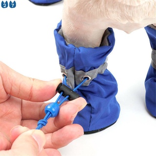 pets┅✥℡『27 Pets』4Pcs Dog Boots Shoes Anti Slip Waterproof Cat Suppile S/M/L/XL