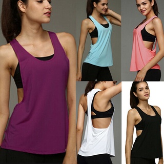 Female Yoga Vest Sleeveless Backless Sport Shirt Women Running Gym Shirt Women Sport Jerseys Fitness