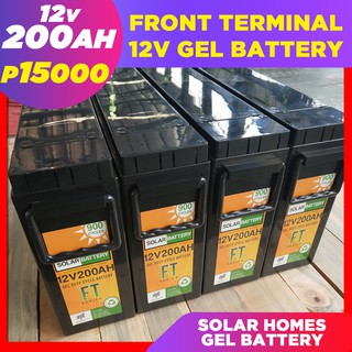 Solar Battery Gel Battery Deep Cycle FT Front Terminal Battery 12V 200AH 12V 100AH (2)