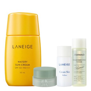 [K-Goods] LANEIGE Watery Sun Cream SPF50+ PA++++ 50ml + AMOREPACIFIC Basic Care 3 Types/made in KOREA