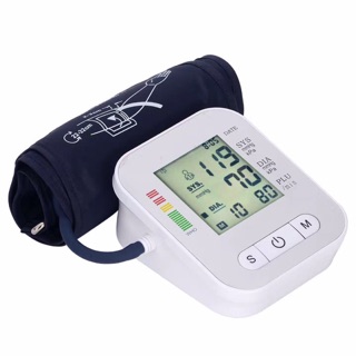 Electronic blood pressure monitoring arm style