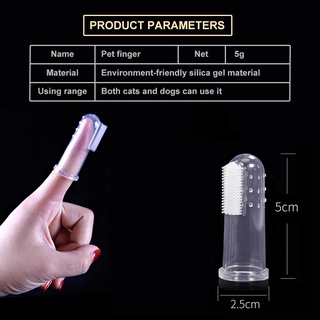 1pc Pet toothbrush Transparent silicone finger toothbrush dog teeth cleaning finger coversell like h