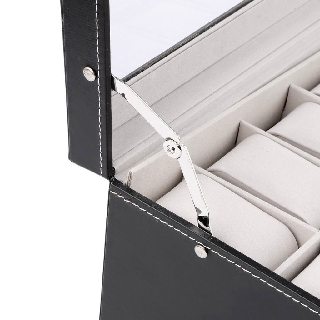 Double-Layered 20 Grids Leather Watch Box WB20 (6)