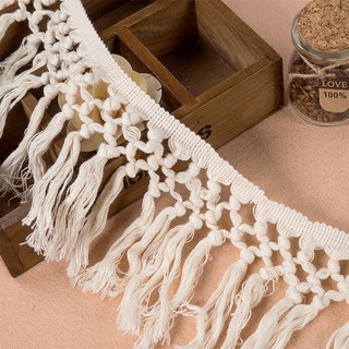1 Yard Cotton Fringe Tassel Ribbon Lace Trim Craft Supplies