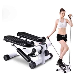 Mini Stepper Exercise Machine with Resistance Bands & LCD Display Pedometer, Compact Aerobic Fitness