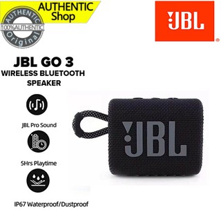【Authentic】JBL GO 3 bluetooth speaker mini waterproof stereo subwoofer portable speaker