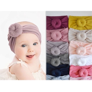 3pcs/Set New Solid Nylon baby headband Bow Headbands For Cute Kids Girls Hair Girls Turban Hairband Children Soft Cotton (4)