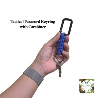 Tactical Paracord Keyring with Carabiner, Keychain