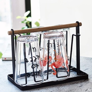 Wrought Iron Glass Cup Shelf Coffee Cup Drain Rack Kitchen Cup Holder Cup Accommodate Shelf (6)