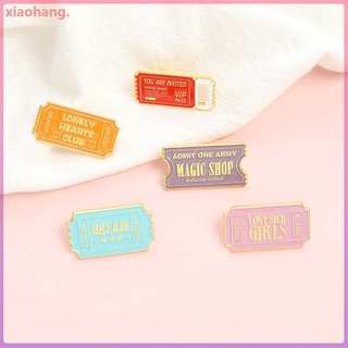 Funny Quote Enamel Pin Badge Ticket VIP Pass Magic Shop Brooches for Fans Friends Cartoon Lapel Pins Jewelry Gift
