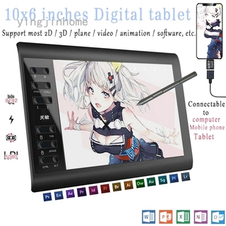 yingjinhome G10 Hand painted board Digital Tablet Digital Graphics Drawing Tablets Hand Painted Can