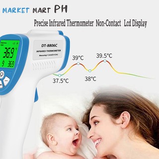 Non-Contact Infrared Thermometer Forehead Body Temperature With Fever Alarm Display Temperature