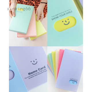 xinxing66 New 120 Pockets Album Smiling Face Name Card Book Creative Photo Card Id Card Holder