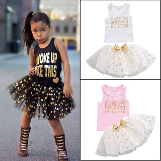 littlekids Kids Baby Girls Top + Bow Sequins Tulle Tutu
