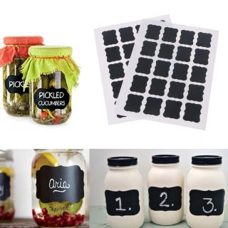 2J` 40Pcs Chalk Pen Chalkboard Sticker Bottle Labels Kitchen Jar Wall Cup Can (1)