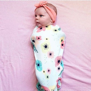 (COD)Baby Blanket Sleeping Swaddle Muslin Wrap Headband Set (9)