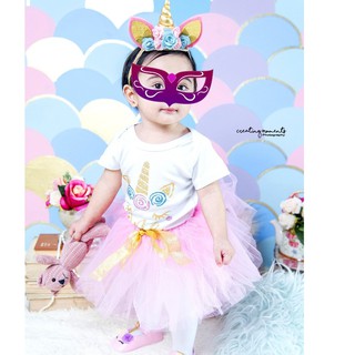 Baby Tutu Unicorn Dress Headband Shoes Set For Girls 1st Birthday Outfit Romper Skirt Shoes Pink New (4)