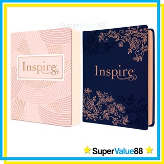 Tyndale NLT Inspire Creative Bible (Blush Pink Flexcover, Navy Hardcover) - Pray, Journal, Color