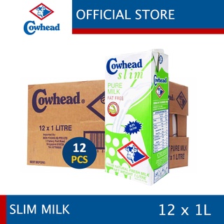 Cowhead Slim Milk 1L x 12 [Cowhead - Fresh Milk - UHT]
