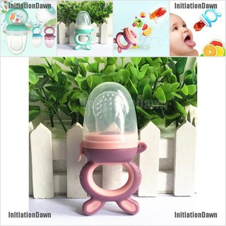 InitiationDawn Teether silicone pacifier fruit feeder food nibbler feeder soother nipple