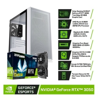 NVIDIA® GeForce® Gaming PC: NVIDIA® GeForce RTX™ 3050 8GB with AMD Ryzen 5 3600
