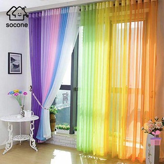 Socone New Solid color Voile Sheer Curtain 1pc 8899