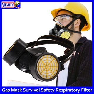 Gas Mask Survival Safety Respiratory Filter Emergency Dual (WB187)