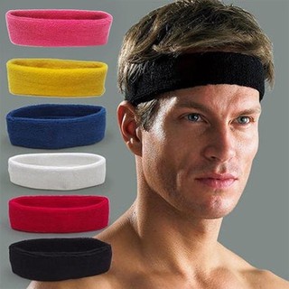 Sport Sweatband Women/Men Cotton Sweat Sweatband Headband Yoga Stretch Head Band For Sport Elastik