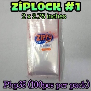 Zip Bag #1 - 2 x 2.75 inches (100pcs per pack)